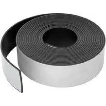 RILLPRINT Magnetic Tape, 50 mm x 5 m, White, 0.6 mm Thick, Self-Adhesive, Flexible, Cuttable, Writable, Removable, Reusable 89403