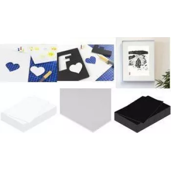 Kangaro Foam Board 700 x 1000 mm, 3 mm, White, Double-Sided Matte Paper Coated, 1 Piece K-0073-006