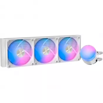 Ocypus Delta L36 ARGB V2 White AIO væskekøler til CPU, 360mm radiator, 3x120mm ARGB-blæsere, Intel & AMD