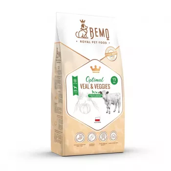 BEMO Optimal kalv & grøntsager medium/large - tørfoder til hunde - 15kg