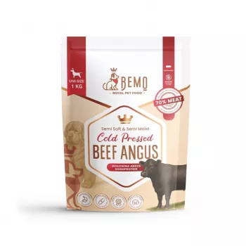 BEMO koldpresset oksekød Angus Mono tørfoder til hunde - 1kg