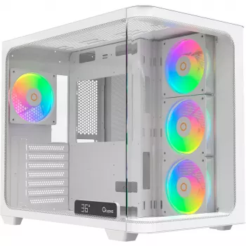 Ocypus Iota C70 Curve ARGB Digital hvid 270° panorama-glas mid-tower PC-kabinet
