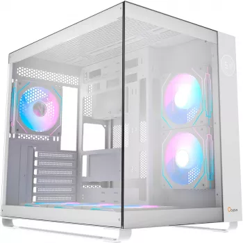 Ocypus Iota C70 ARGB hvidt panorama-glas mid-tower kabinet