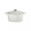 LE CREUSET rund gryde af emaljeret støbejern 34cm 12L creme