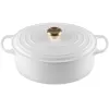 Le Creuset støbejerns-bradepande oval 31 cm / 6,3L hvid