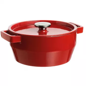 PYREX støbejernsgryde 6,8L rund 28 cm rød