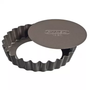 PYREX bageform-sæt 4 stk. med aftagelig bund Ø10 cm