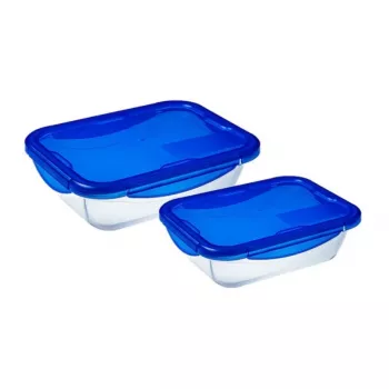 PYREX Cook&Go glasbeholder med låg 2-sæt