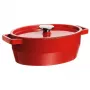 Pyrex støbejerns braiserpande oval 5,8L rød 33x25 cm