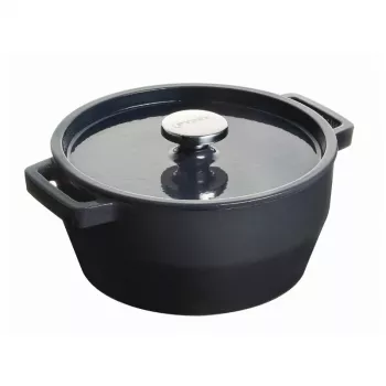 Pyrex støbejernsgryde 6,8L rund 28cm grå
