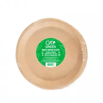GOGREEN kraftpapirostallerkener Go Green Ø22cm 20 stk.