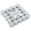 CANDELA teblus 50 stk., hvid, duftfri, 4 timers brændetid, aluminiumsbægre