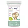 Cleanic Baby Eco vatpads til babyer, 60 stk., 100 % naturlig bomuld, hypoallergen, klorfri