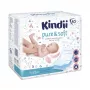 Kindii Pure & Soft pusleunderlag 60x60 cm, 10-pak, vandtætte engangsunderlag, hvid