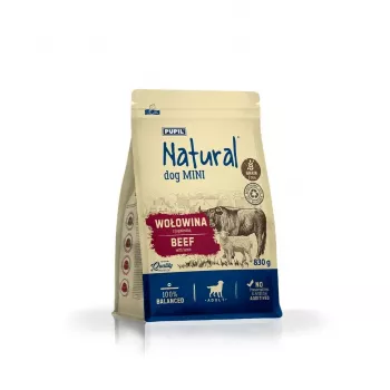 NATURAL okse med lam mini-tørfoder til voksne små racer, 830g