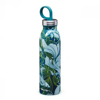 Aladdin X Naito Chilled Thermavac 0.55L Stainless Steel Thermo Bottle Goldfish Green