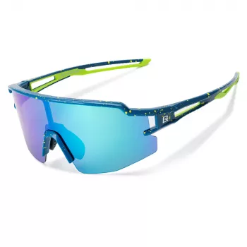 ROCKBROS polariserede cykelbriller med UV-beskyttelse og styrkeglas, blå glas