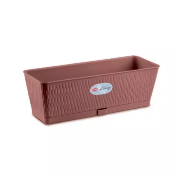 STEFANPLAST blomsterkasse Liberty 50x18x16cm brun