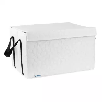 ORDINETT opbevaringsboks M 41x31x25cm bomuld grå