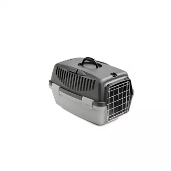 STEFANPLAST transportboks Gulliver 1 med metaldør 48x32x31cm mørkegrå/lysegrå