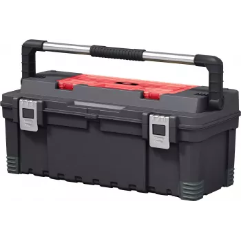 KETER DIY Hawk Værktøjskuffert 26 med organizer, 66 x 28,7 x 26,6 cm, sort/rød