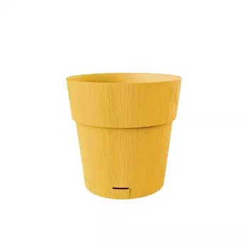 STEFANPLAST Ethica blomsterpotte med underskål Ø20x19cm sennepsgul