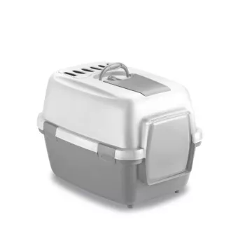 STEFANPLAST WivaCat Lukket kattebakke 55x40x40 cm hvid/grå