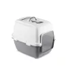 STEFANPLAST Cathy Comfort Closed Cat Litter Box 58x45x48 cm White/Grey