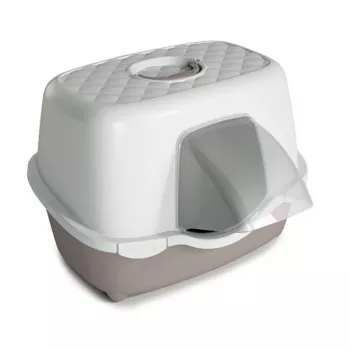 STEFANPLAST Kattebakke Tres Chic Outdoor 56x54,5x39 cm hvid/lysegrå