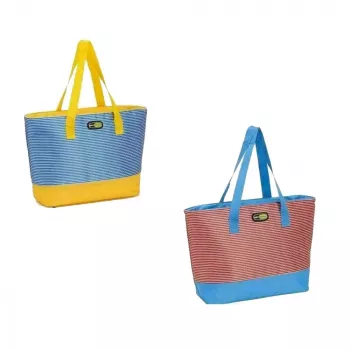 GIOSTYLE strandtaske assorteret, rød/blå/blå/gul
