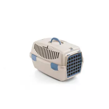 STEFANPLAST Gulliver 1 transportkasse til smådyr med plastdør 48x32x31 cm hvid travertin
