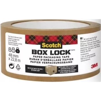 3M Scotch Box LockT papirpakketape 48mm x 22,8m brun 7850-23-EF-8GC