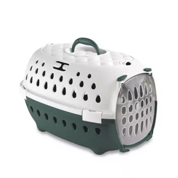 STEFANPLAST Travel Chic transportkasse til kæledyr 50x34,5x32 cm hvid/grøn