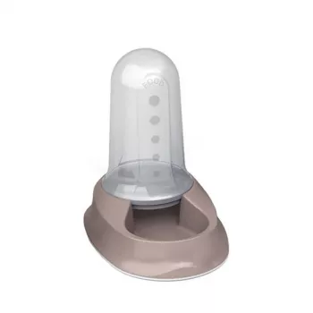 STEFANPLAST Chic 2L automatisk foder- og vanddispenser til kæledyr, lysegrå, 32 x 21 x 29 cm