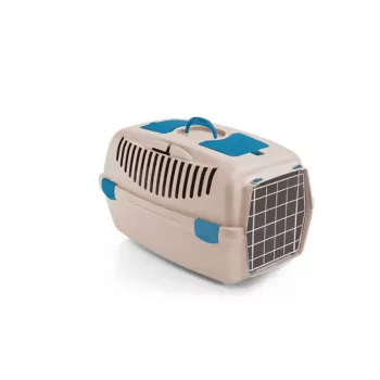 STEFANPLAST transportkasse Gulliver 2 med metaldør 55x36x35 cm hvid travertin
