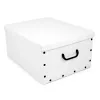 ORDINETT papkasse 49x39x25cm stor boks ensfarvet assorteret hvid/sort/marineblå/lysegrå