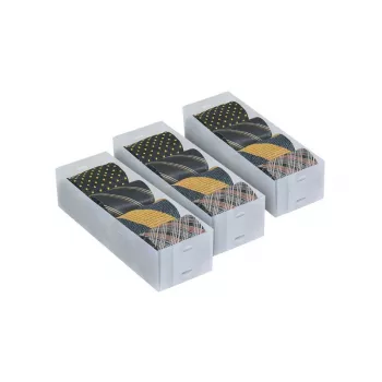ORDINETT Top Class Organizer-sæt 3 dele lille klar plastik skrivebordsskuffer opbevaring 30,5x10x7,5cm