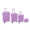 ORDINETT 4-delt hård kuffertsæt 98L/60L/43L/15L pink