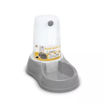 Stefanplast Break reserve vandskål til kæledyr med dispenser 3,5 L, 38x22,5x30 cm, grå