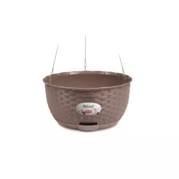 STEFANPLAST hængende blomsterpotte Natural Ø30x14,5cm brun