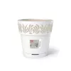 STEFANPLAST Gaia Flower Pot with Tray Ø25x25cm White