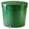 STEFANPLAST regnvandstønde 500L med låg og hane Ø100x85cm grøn
