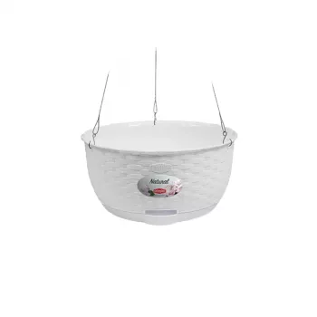 STEFANPLAST Hanging Flower Pot Natural Ø30x14.5cm White