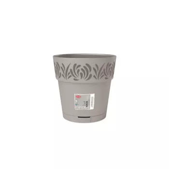 STEFANPLAST Gaia urtepotte med underskål Ø20x19cm lysegrå