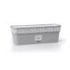 STEFANPLAST Flower Box with Tray Gaia 50x18x17 cm Grey