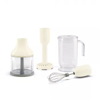 SMEG HBAC11CR Hand Blender Accessory Set, 4-Piece, Cream