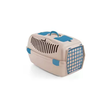 STEFANPLAST Transportkasse Gulliver 2 med plastdør 55x36x35 cm hvid travertin