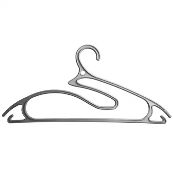 ORDINETT Bøjler 5 stk. plast 5-i-1-kollektion 42 cm sølv