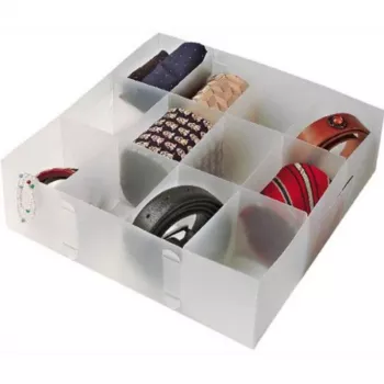 ORDINETT organizer L 30,5x30,5x10 cm Top Class transparent opbevaringsboks