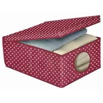 ORDINETT opbevaringsboks af stof 48x36x19 cm bordeaux
